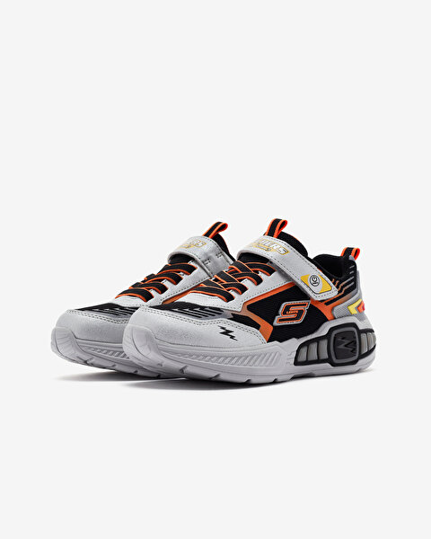 Skechers Light Storm 3 Büyük Erkek Çocuk Gri Işıklı Spor Ayakkabı 400151L SLBK-4