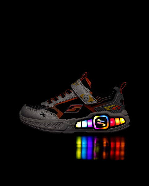 Skechers Light Storm 3 Büyük Erkek Çocuk Gri Işıklı Spor Ayakkabı 400151L SLBK-14