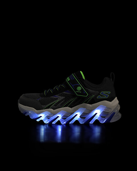 Skechers Megasurge 2.0 Büyük Erkek Çocuk Gri Işıklı Spor Ayakkabı 400165L CCBK-8