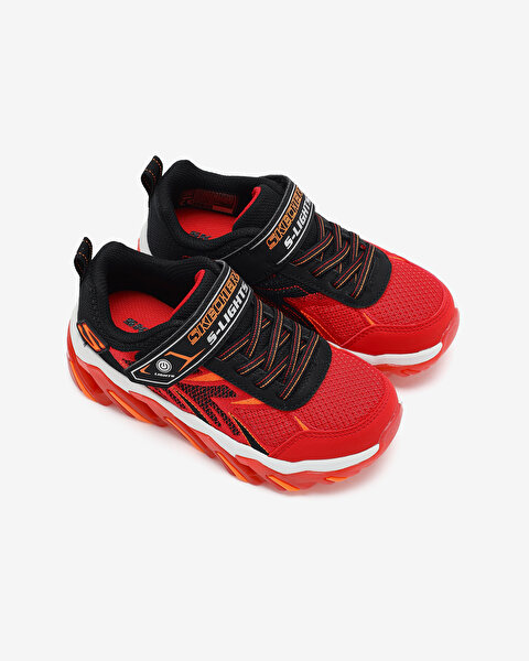 Skechers Megasurge 2.0 Büyük Erkek Çocuk Kırmızı Işıklı Spor Ayakkabı 400165L RDBK-6