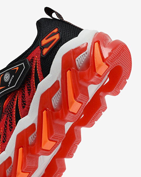 Skechers Megasurge 2.0 Büyük Erkek Çocuk Kırmızı Işıklı Spor Ayakkabı 400165L RDBK-7