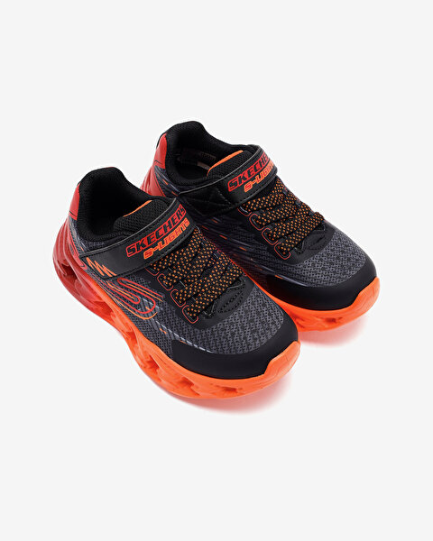 Skechers Vortex 2.0 - Quantroid Büyük Erkek Çocuk Siyah Işıklı Spor Ayakkabı 400604L BKRD-8
