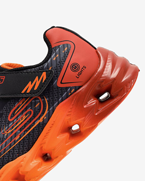 Skechers Vortex 2.0 - Quantroid Büyük Erkek Çocuk Siyah Işıklı Spor Ayakkabı 400604L BKRD-9