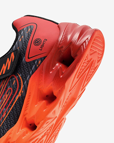 Skechers Vortex 2.0 - Quantroid Büyük Erkek Çocuk Siyah Işıklı Spor Ayakkabı 400604L BKRD-10