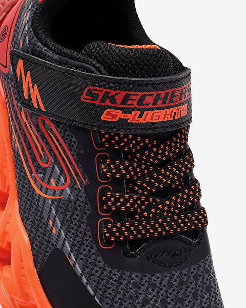 Skechers Vortex 2.0 - Quantroid Büyük Erkek Çocuk Siyah Işıklı Spor Ayakkabı 400604L BKRD-12