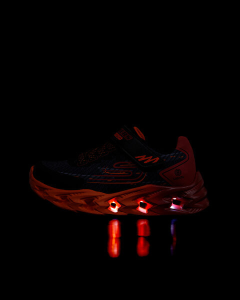 Skechers Vortex 2.0 - Quantroid Büyük Erkek Çocuk Siyah Işıklı Spor Ayakkabı 400604L BKRD-15