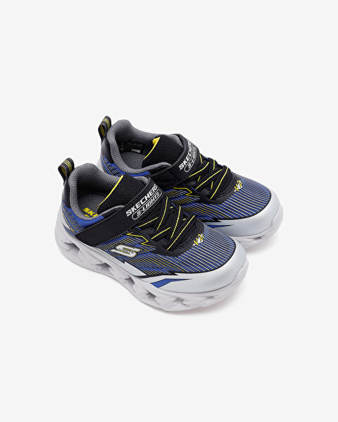 Skechers Vortex 2.0 Küçük Erkek Çocuk Gri Işıklı Spor Ayakkabı 400605N SLBK-6