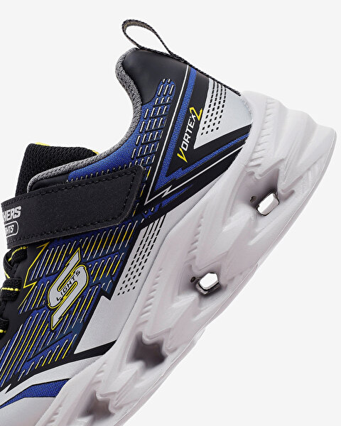 Skechers Vortex 2.0 Küçük Erkek Çocuk Gri Işıklı Spor Ayakkabı 400605N SLBK-7