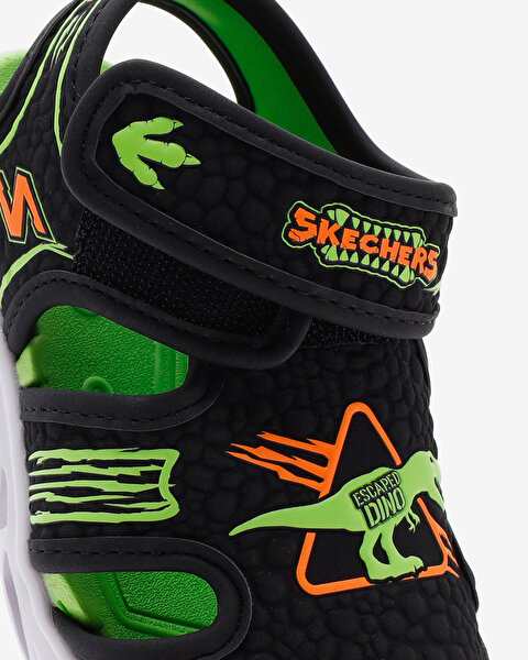 Skechers Hypno - Splash  -  Hydro - Fun Küçük Erkek Çocuk Siyah Işıklı Sandalet 400612N BKLM-9