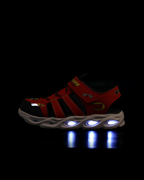 Skechers Thermo-splash - Hydro-flare Büyük Erkek Çocuk Kırmızı Işıklı Sandalet 400613L RDBK-9
