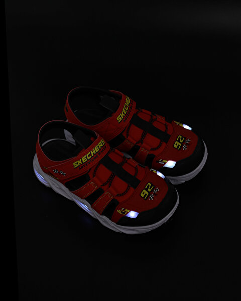 Skechers Thermo-splash - Hydro-flare Büyük Erkek Çocuk Kırmızı Işıklı Sandalet 400613L RDBK-10