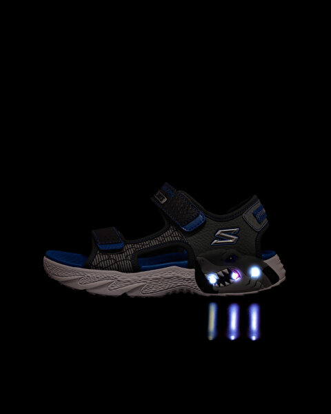 Skechers S-lights: Creature-splash Büyük Erkek Çocuk Gri Işıklı Sandalet 400614L CCBL-11