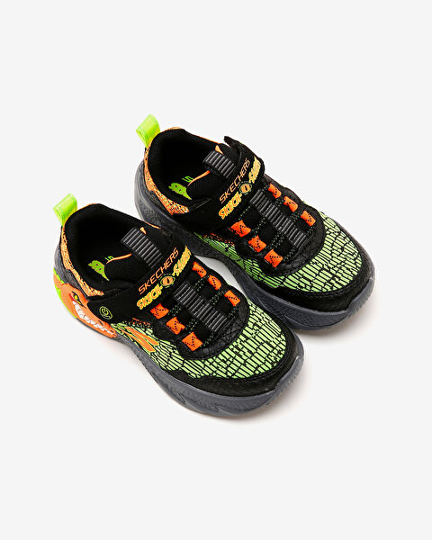 Skechers Dino - Lights Büyük Erkek Çocuk Siyah Işıklı Spor Ayakkabı 400615L BKOR-6