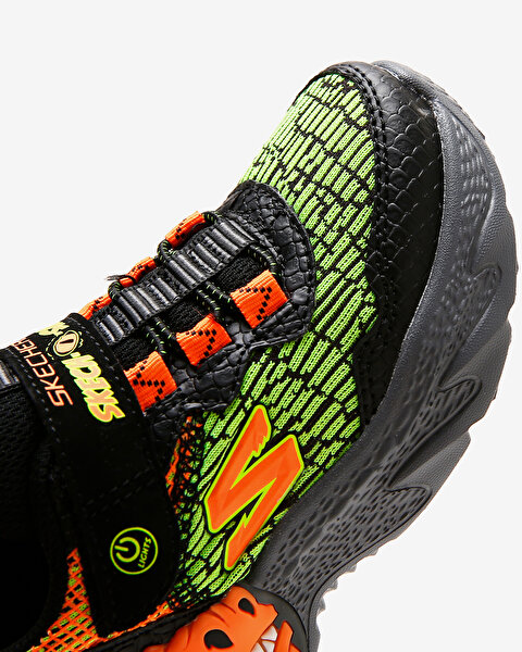Skechers Dino - Lights Büyük Erkek Çocuk Siyah Işıklı Spor Ayakkabı 400615L BKOR-7