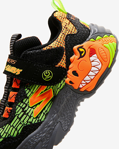 Skechers Dino - Lights Büyük Erkek Çocuk Siyah Işıklı Spor Ayakkabı 400615L BKOR-8