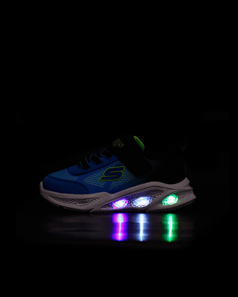 Skechers Skechers Meteor-lights - Krendox Küçük Erkek Çocuk Siyah Işıklı Spor Ayakkabı 401495N BKBL-11