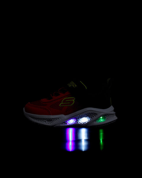 Skechers Skechers Meteor-lights - Krendox Küçük Erkek Çocuk Kırmızı Işıklı Spor Ayakkabı 401495N RDB-11