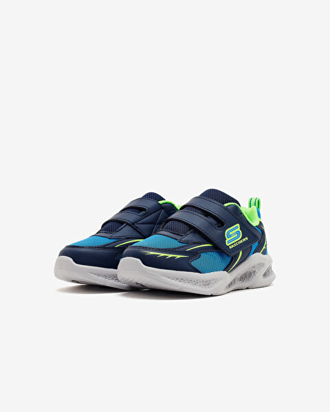 Skechers Meteor-lights Küçük Erkek Çocuk Mavi Işıklı Spor Ayakkabı 401498N NVLM-3