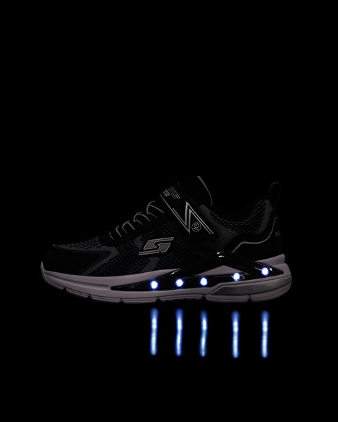 Skechers Tri-namics Büyük Erkek Çocuk Siyah Işıklı Spor Ayakkabı 401660L BKSL-12