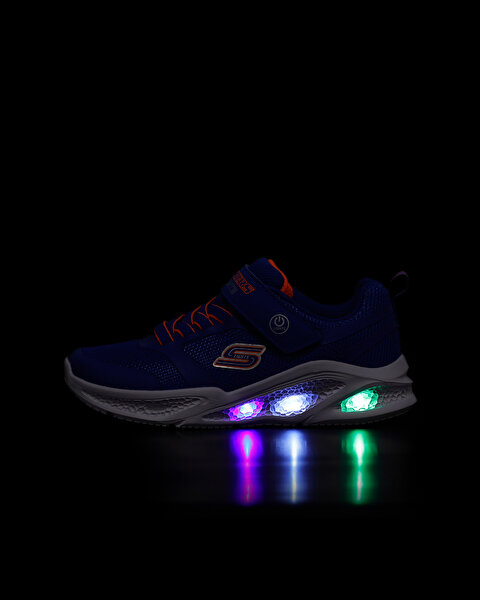 Skechers Skechers Meteor - Lights Büyük Erkek Çocuk Mavi Işıklı Spor Ayakkabı 401675L BLOR-10