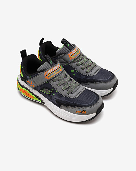 Skechers Mega-craft 4K Büyük Erkek Çocuk Gri Spor Ayakkabı 402160L CBLM-4