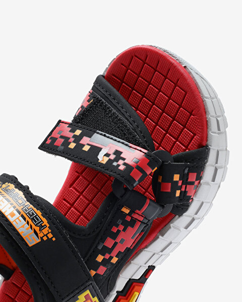 Skechers Megasplash 4K Büyük Erkek Çocuk Siyah Sandalet 402161L BKRD-6