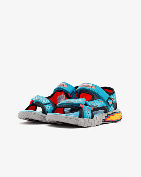 Skechers Mega-splash 4K Büyük Erkek Çocuk Mavi Sandalet 402161L TQBK-2