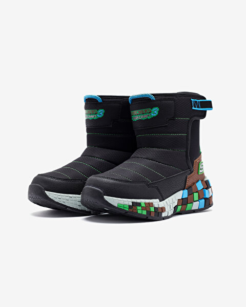 Skechers Megacraft 3.0 Büyük Erkek Çocuk Siyah Bot 402184L BKBR-2