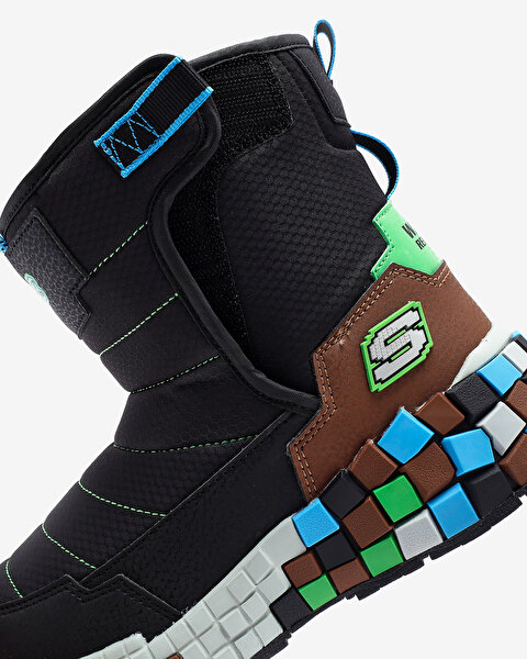 Skechers Megacraft 3.0 Büyük Erkek Çocuk Siyah Bot 402184L BKBR-6