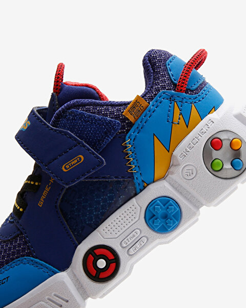 Skechers Gametronix Küçük Erkek Çocuk Lacivert Spor Ayakkabı 402262N RYMT-9
