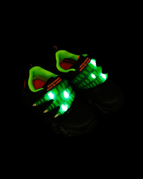 Skechers Lil'saurus - Claw Brights Küçük Erkek Çocuk Siyah Spor Ayakkabı 402283N BKLM-6