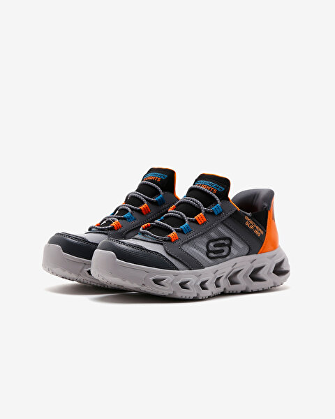 Skechers Slip-ins: Hypno-flash 2.0 - Odelux Büyük Erkek Çocuk Gri Işıklı Spor Ayakkabı 403843L CCOR-4