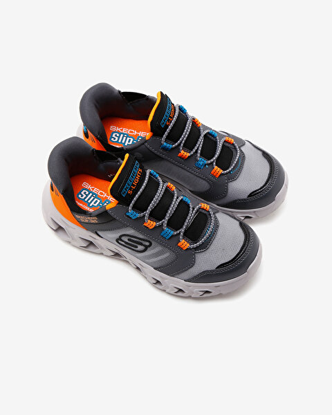 Skechers Slip-ins: Hypno-flash 2.0 - Odelux Büyük Erkek Çocuk Gri Işıklı Spor Ayakkabı 403843L CCOR-7
