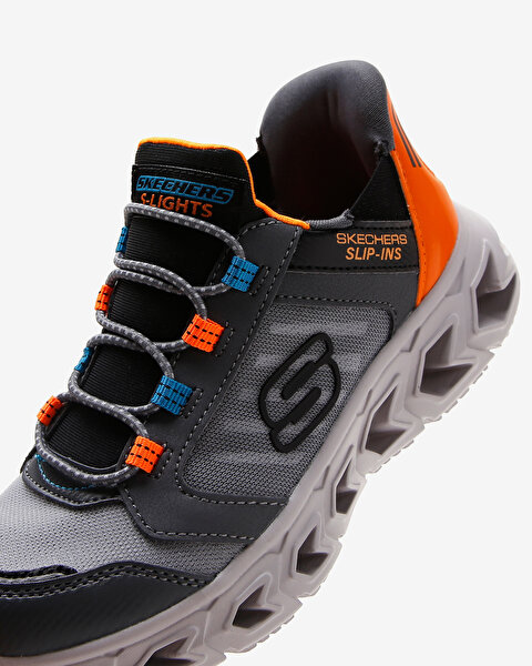 Skechers Slip-ins: Hypno-flash 2.0 - Odelux Büyük Erkek Çocuk Gri Işıklı Spor Ayakkabı 403843L CCOR-8