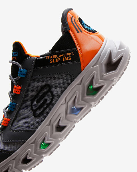 Skechers Slip-ins: Hypno-flash 2.0 - Odelux Büyük Erkek Çocuk Gri Işıklı Spor Ayakkabı 403843L CCOR-10