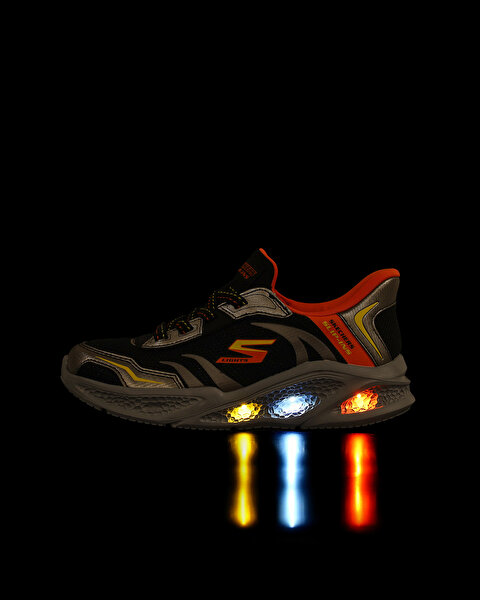 Skechers Skechers Meteor-lights Brisk-beams Büyük Erkek Çocuk Siyah Işıklı Spor Ayakkabı 403848L BKS-6