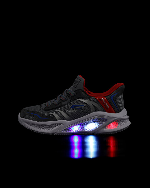 Skechers Skechers Meteor-lights - Brisk-beams Büyük Erkek Çocuk Gri Işıklı Spor Ayakkabı 403848L GYM-8