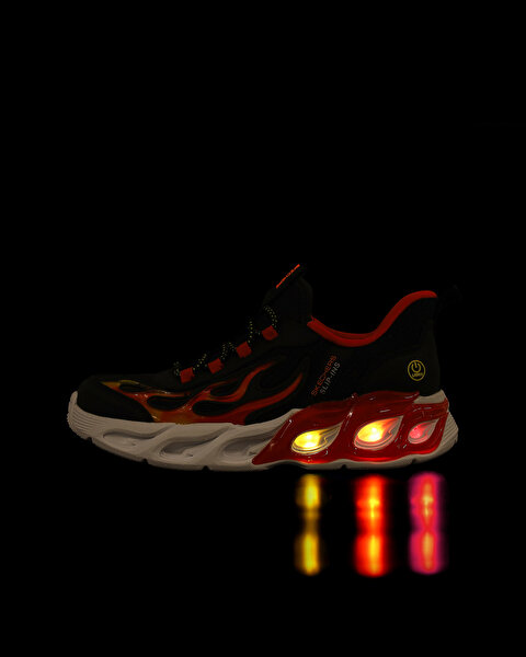 Skechers Thermo-flash 2.0 Heat-brisk Büyük Erkek Çocuk Siyah Işıklı Spor Ayakkabı 403898L BKRD-9