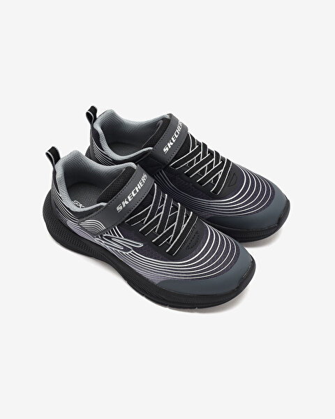 Skechers Microspec Advance Büyük Erkek Çocuk Siyah Spor Ayakkabı 403926L BKSL-5