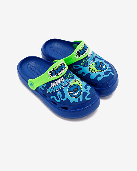 Skechers Swifters  -  Smelly Monsters Büyük Erkek Çocuk Mavi Terlik 406628L BLLM-6