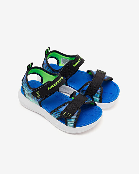 Skechers Microspec-splash Büyük Erkek Çocuk Siyah Sandalet 407034L BKLM-4