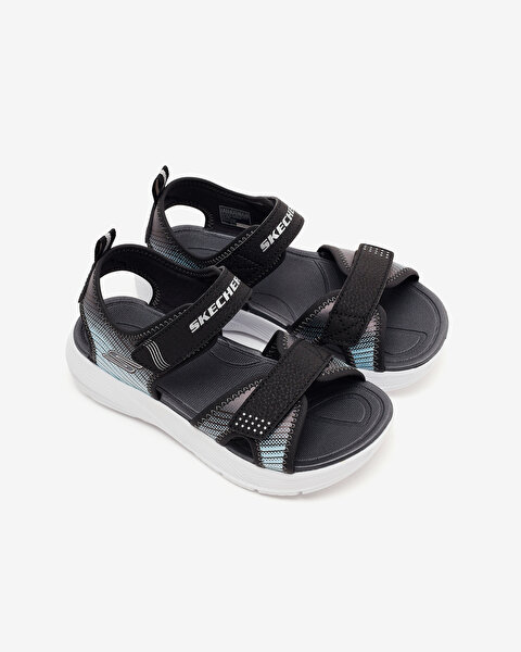 Skechers Microspec-splash Büyük Erkek Çocuk Siyah Sandalet 407034L BKSL-4