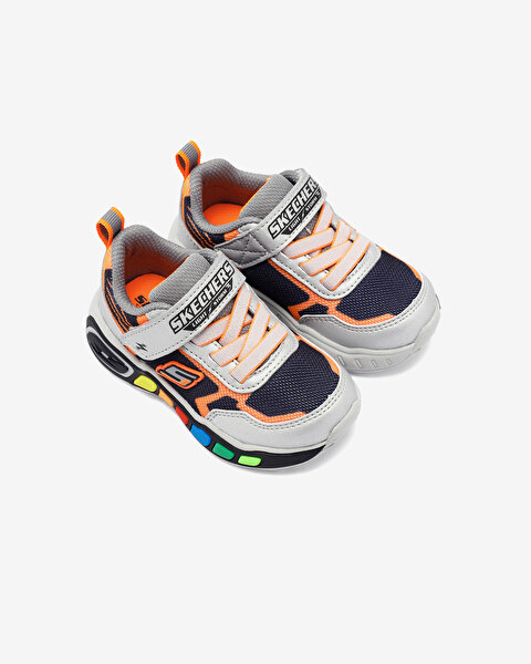Skechers Play Scene - Storm Brights Küçük Erkek Çocuk Gri Spor Ayakkabı 407606N SLBK-6
