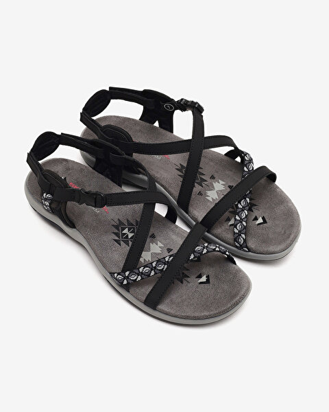 Skechers Reggae Slim - Vacay Kadın Siyah Sandalet 40955 BLK-4