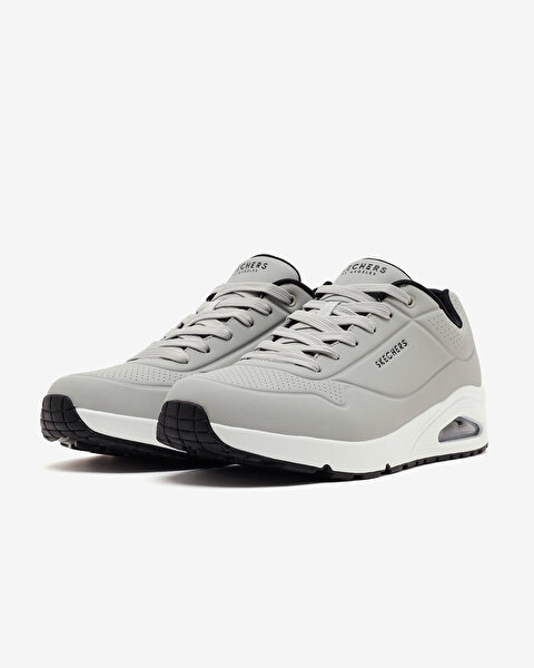 Skechers Uno - Stand On Air Erkek Gri Sneakers 52458 LGBK-2