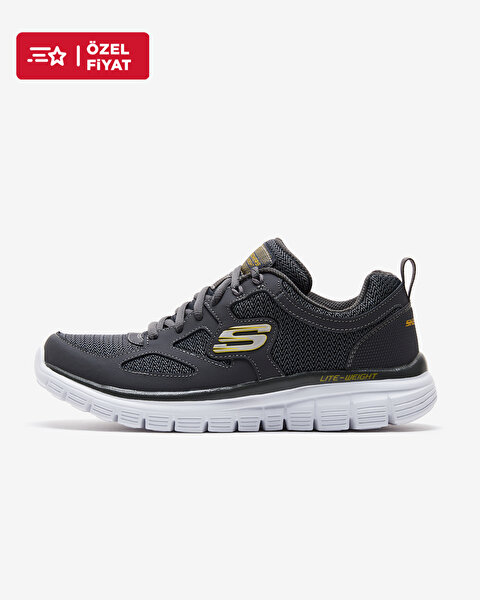 Skechers Lite - Weight Qtr Overlay W/two Erkek Gri Spor Ayakkabı 52635 CHAR