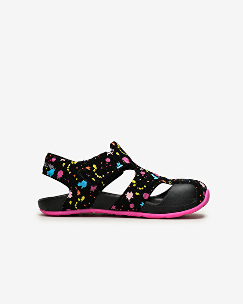 Skechers Side Wave  -  Büyük Kız Çocuk Siyah Sandalet 86428L BKHP-1