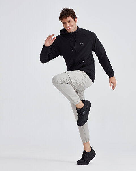 Skechers M Micro Collection Mesh Detail Full Zip Jacket Erkek Siyah Fermuarlı Eşofman Üstü S202168-0-2