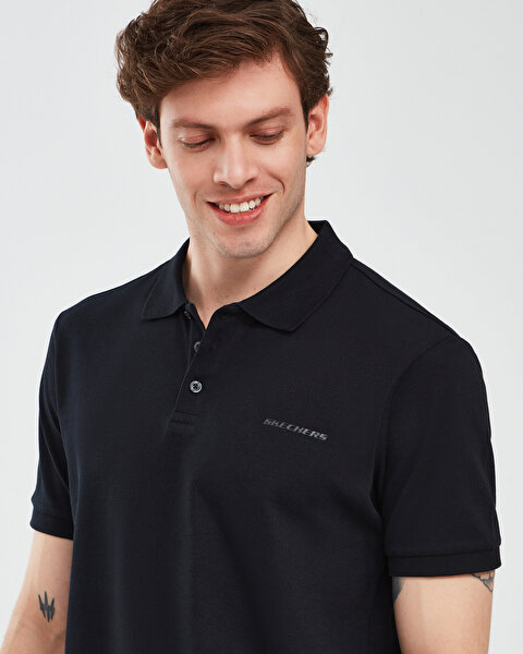 Skechers Polo M Short Sleeve Polo Erkek Siyah Polo Yaka Tshirt S211800-001-4