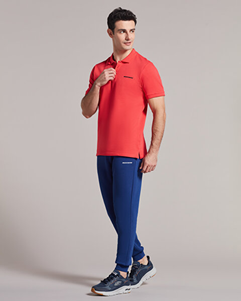 Skechers M Essential Polo T-shirt Erkek Kırmızı Polo Yaka Tshirt S211800-600-1